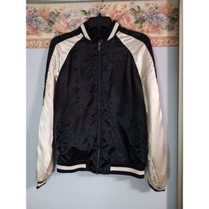 CKH Clockhouse Collection 38 Black/Cream NWT Large Casual Going Out Bomber Jacke